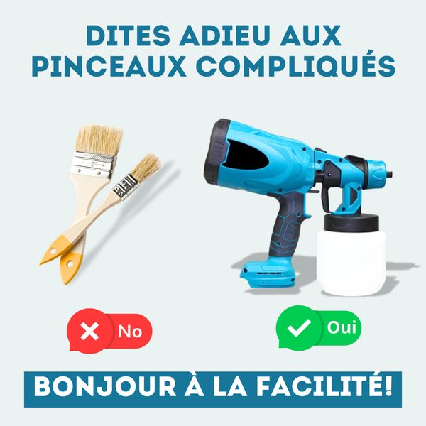 Pistolet à Peinture Électrique Sans Fil Portatif Magique (+Batterie Offerte) 🇧🇯